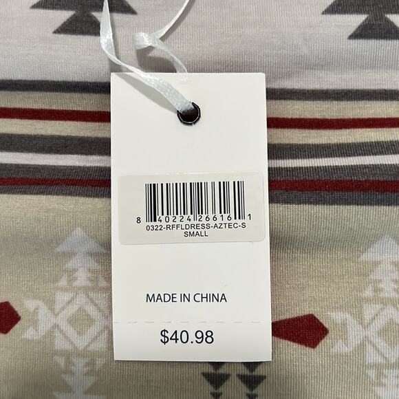 NWT Simply Southern Aztec Print Knit Dress Woman Size Small Mini Aline - Picture 6 of 9